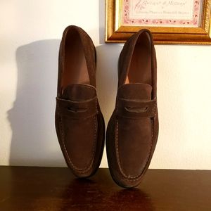 Land's End Brown Suede Penny Loafers